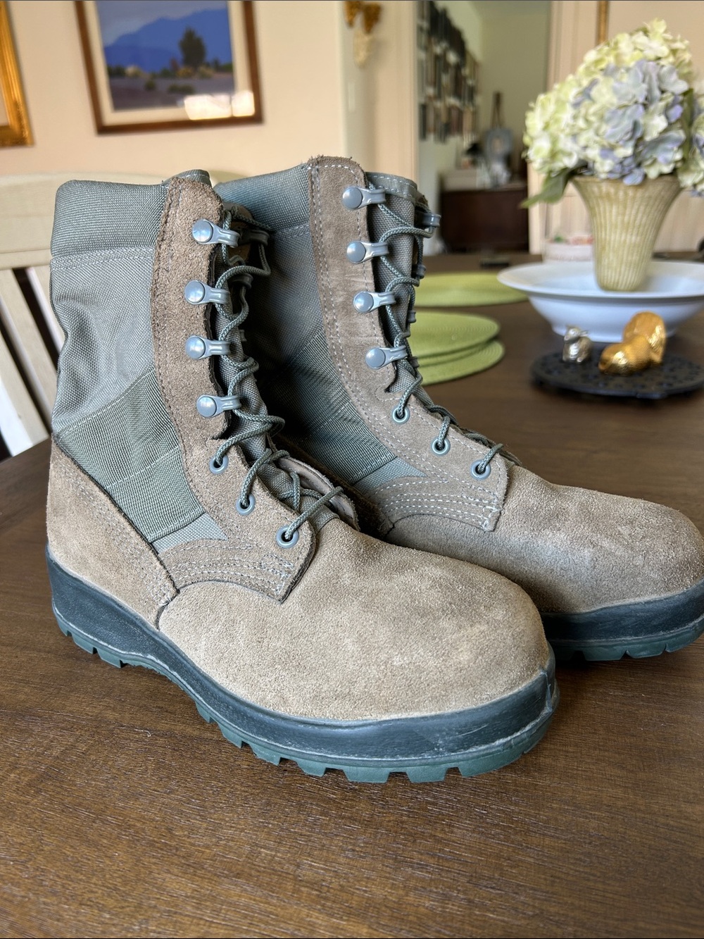 US Air Force hot weather combat military boots size 6 men’s 7.5 women’s grt cond